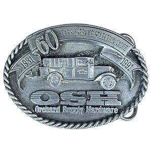 OSH 60 Years 1991 Vtg Belt Buckle Orchard Supply Hardware Ltd Ed 2219/2500 USA